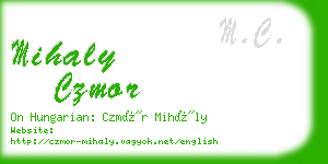 mihaly czmor business card